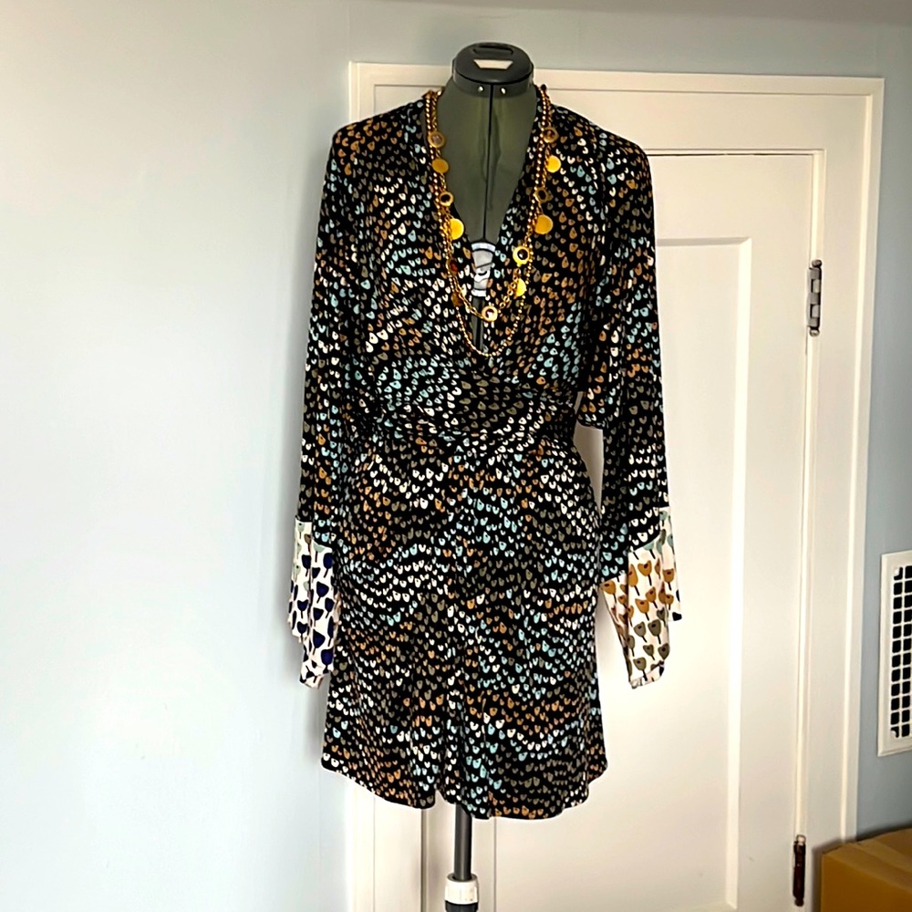 Issa London Silk Jersey Kimono Wrap Dress US 10 UK 14 | Kate Middleton Designer